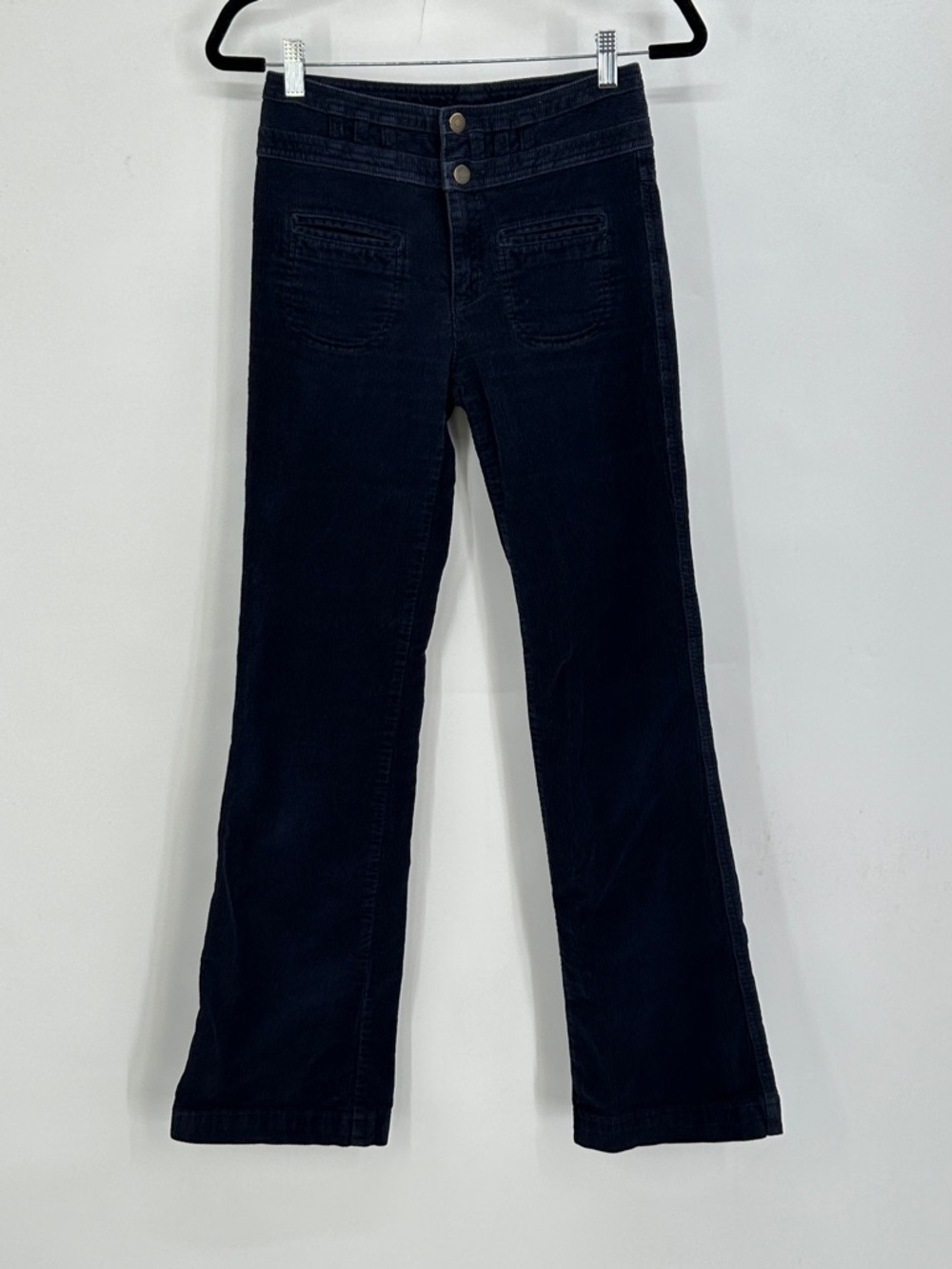 See By Chloè Corduroy Flare Trousers Size 26 Navy Blue